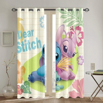 Animowane anime Stitch zasłony zaciemniające
