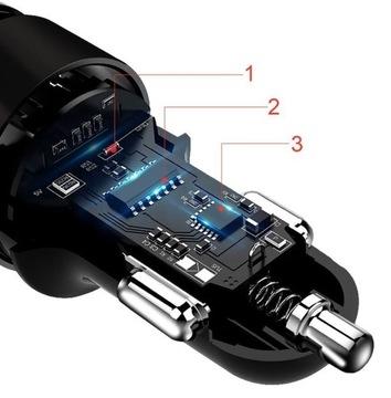 FM-передатчик Bluetooth, 2 USB-зарядных устройства.