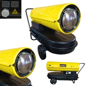 NAGRZEWNICA OLEJOWA SPALINOWA DMUCHAWA GRZEJNIK 50KW TERMOSTAT LCD ZAB. TER