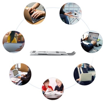 Складная подставка VAZIO, алюминий, СЕРЕБРЯНЫЙ для ноутбука MacBook iPad (N29-9-S)