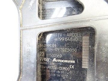 CITROEN C4 PICASSO II RADAR BEZKONTAKTNÍ SENZOR 9819964880