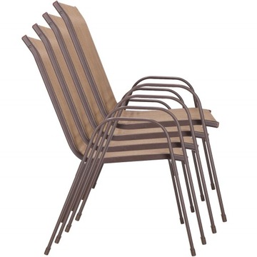 4x САДОВЫЙ СТУЛ, прочные СТУЛЬЯ, СТУЛЬЯ для террасы, балкона, террасы, металл