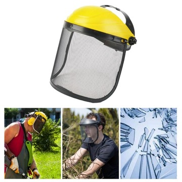 Kask leśny, hełm ochronny Siatkowa osłona twarzy Heavy Duty Żółte czapki