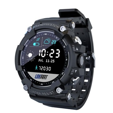 Inteligentny zegarek Bluetooth z funkcją pomiaru tętna Smartwatch dla kobiet i mężczyzn Czarny