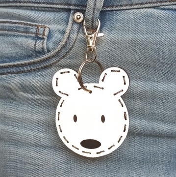 BRELOK ODBLASKOWY MASKOTKA ZAWIESZKA ODBLASK MYSZ