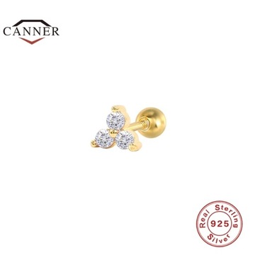 CANNER Маленький треугольный цветной циркон с резьбой CZ