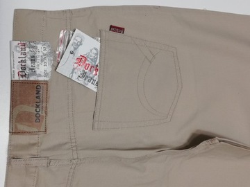 Spodnie letnie męskie beżowe firma Dockland 86 cm.