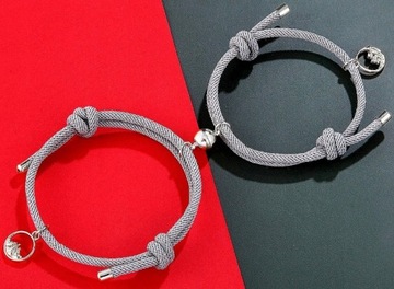 Magnetyczne Dwie bransoletki dla par na prezent dla przyjaciół