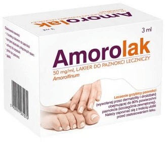 Amorolak, 50mg/ml, lek, lakier do paznokci, 3ml