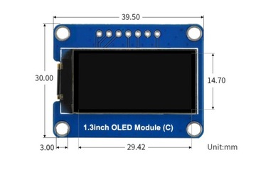 OLED-дисплей 1,3 дюйма SH1107 SPI/i2c ARDUINO STM32