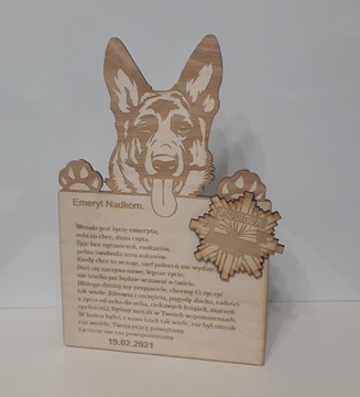 Prezent dla Policjanta odznaka odejście emerytura
