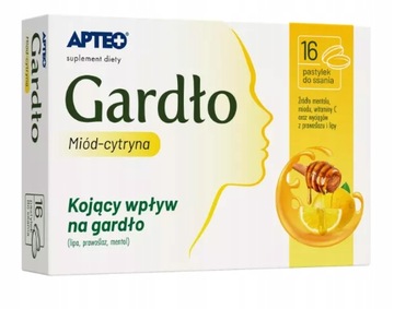 Gardło miód-cytryna- Lipa-Prawoślaz 16 pastylek