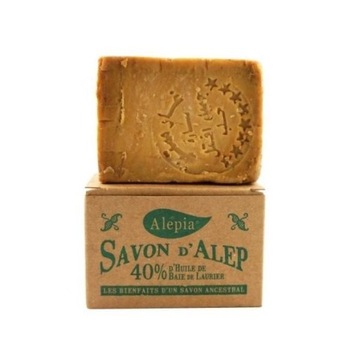 NATURALNE MYDŁO W KOSTCE Alepia Mydło Aleppo 40% 190g