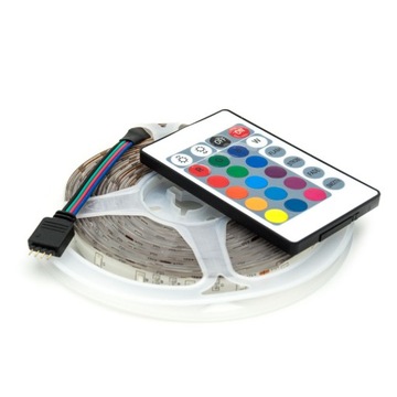 ВОДОНЕПРОНИЦАЕМАЯ СВЕТОДИОДНАЯ ЛЕНТА RGB SMD 5 м, комплект ДИСТАНЦИОННОГО IP44