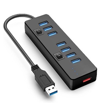 Hub USB 7x 3.0 Rozgałęźnik portów