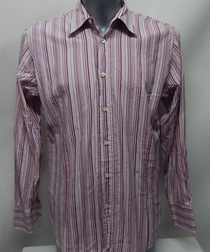 HUGO BOSS koszula męska fioletowe paski M/L k.40