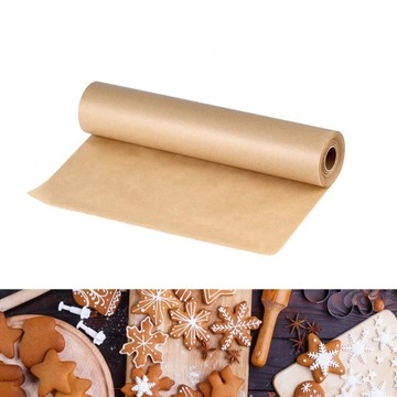 CLARINA PAPIER DO PIECZENIA SILIKONOWANY BRĄZOWY CATERING ROLKA 38cm 50m