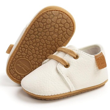 BUCIKI buty na chrzest dla dziecka NIEMOWLĘCE NIECHODKI 18 0-6m 11cm