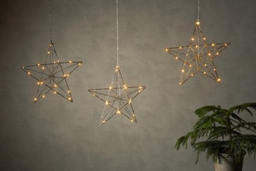 Шведская металлическая подвесная звезда LINE BLACK