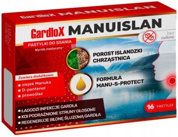 Gardlox MANUISLAN bez cukru smak pomarańczowy 16sz