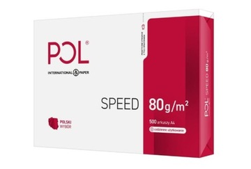 БУМАГА А4 ДЛЯ КОПИРОВАНИЯ, БУМАГА ДЛЯ ПРИНТЕРА POLSPEED КЛАСС C, 80ГР, 2500 ЛИСТОВ