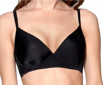 TEZENIS BARCELONA BIUSTONOSZ USZTYWNIANY BEZ FISZBIN MIKROFIBRA CZARNY 70B