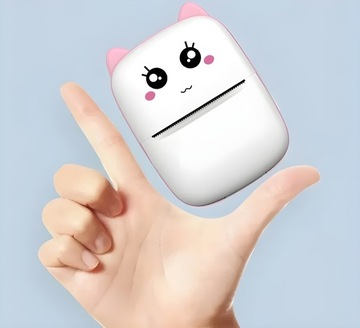 МИНИ-ТЕРМОПРИНТЕР DRUKUŚ РОЗОВЫЙ ПОРТАТИВНЫЙ ДЛЯ ФОТОГРАФИЙ + 11 РОЛИКОВ БЕСПЛАТНО