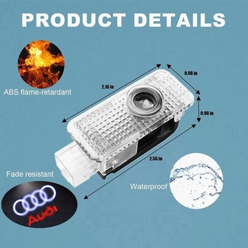 4 части проектора логотипа двери автомобиля Audi