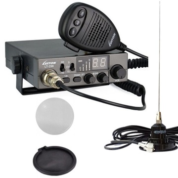 RADIO CB LUITON LT-298 ASQ 12V/24V ZALUTOWANY WTYK ZAPALNICZKI AM FM