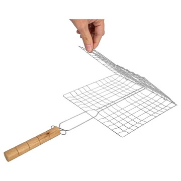 Решетка-гриль, корзина для жарки мяса, рыбы, овощей, закрытая, стальная решетка