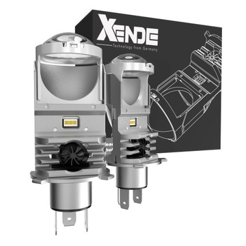 LED H4 XENDE bi-led CANBUS HOMOLOGACJA soczewka żarówki LED H4
