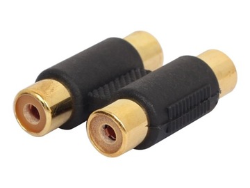 Adapter ŁĄCZNIK KABLA DO KABLI CHINCH 2x RCA F/F