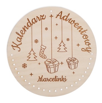 KALENDARZ adwentowy drewniany BAZA kalendarz dziecka PERSONALIZOWANY