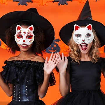 Маска для лица кошки Diy Blank 5 шт. Маска для лица кошки для рисования на вечеринке