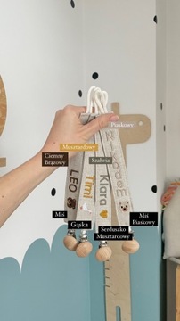 Подвеска-пустышка из льна с именем, вышитая