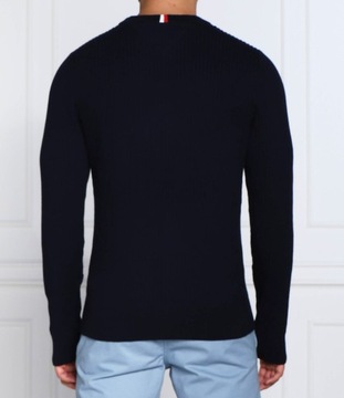 TOMMY HILFIGER sweter | Regular Fit granatowy