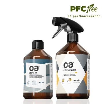 Zestaw do CZYSZCZENIA IMPREGNACJI zlewów 250 ml + dywanów 500 ml OA