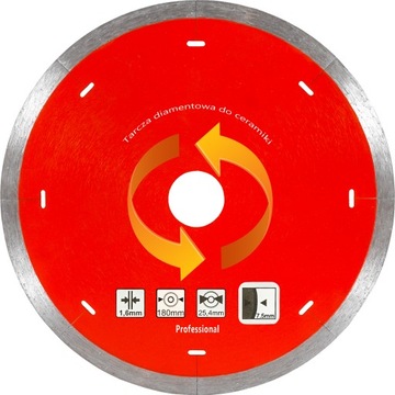 TARCZA DIAMENTOWA DO PŁYTEK CERAMIKI 180MM 1,6MM