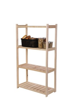Деревянная полка для кладовки LS 4 полки Нат