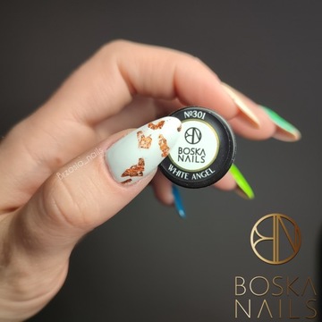 BOSKA NAILS 2x гибридный лак БЕЛЫЙ ЧЕРНЫЙ + БЕСПЛАТНО