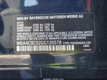 BMW Seria 4 F32-33-36 2016 BMW Seria 4 2016 r., 2,0L 428I GRAN COUPE XDRIVE 2.0 Benzyna 240KM, zdjęcie 9