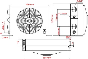 ВЕНТИЛЯТОР МАСЛЯНОГО ОХЛАДИТЕЛЯ ГИДРОД. 100Л 230В ТЕРМОСТАТ