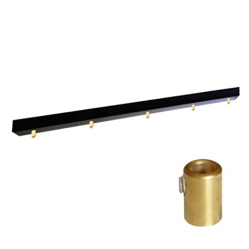 Podsufitka do lampy 115cm 5 otworów czarna + 08 mo