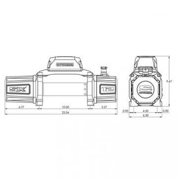 Электрическая лебедка Superwinch SX12 12В с подсветкой 5,4т 12000фунтов сталь