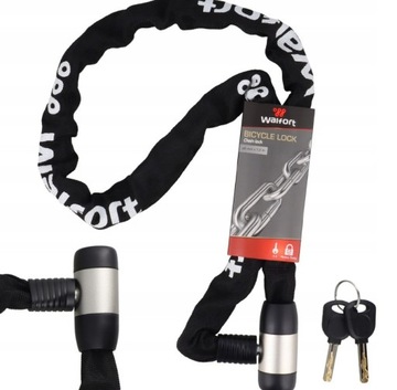 Zabezpieczenie rowerowe do rowera motoru BARDZO MOCNE gruby łańcuch PATENT