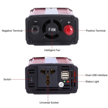 АВТОМОБИЛЬНЫЙ ИНВЕРТОР МОЩНОСТИ 4000 ВТ 12 В 220 В АВТОМОБИЛЬНЫЙ