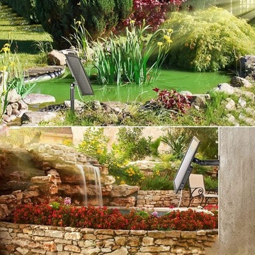 Бесшумный оксигенатор на солнечной батарее для садового пруда