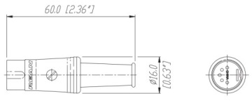 REAN NYS322 Разъем NEUTRIK Разъем MIDI DIN5 5-контактный