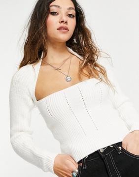 TOPSHOP SWETER DAMSKI KREMOWY KLASYCZNY 44 RNV