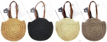 СУМКА КОРЗИНА ПЛЕТЕННАЯ СУМКА НА ПЛЕЧЕ СУМКА-ШОППЕР